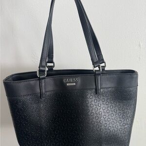 GUESS Embossed Black Shoulder Bag